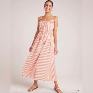 Bella Dahl Shirred Cami Maxi Dress in Sunset Blaze Stripe
